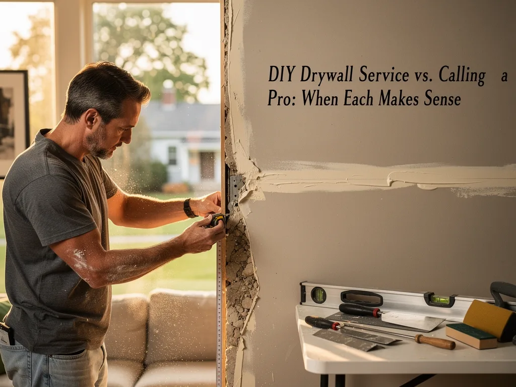 DIY Drywall Service vs. Calling a Pro: When Each Makes Sense